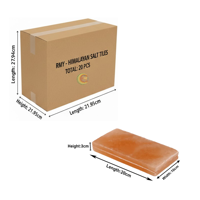 RMY Natural Pink/Orange Grooved Salt Bricks 20x10x3cm (Eu Pallet), Crystal Salt Tiles for Sauna &... - image 2