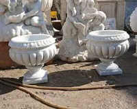 RMY Ziarat White Marble Planters,Marble Planters Outdoor Garden,Ziarat White Marble Planters Hand... - image 2