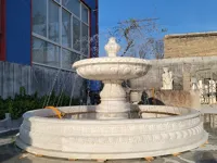 RMY Beige Marble Fountains,Simple Design Large Beige Marble Two Tiere d Fountain - image 2