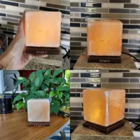Pink Cube Salt Lamps 6″- Natural Ionizer and Calming Ambient Light. - image 2