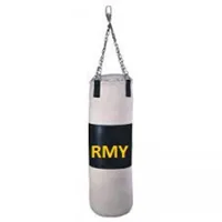 RMY Boxing Punching Heavy Bag (Soft Filled) Black, RMY Large Original Leather Boxing Punching Hea... - image 2