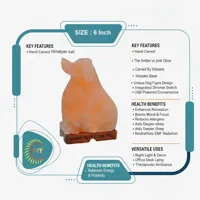 Dog Himalayan Salt Lamp – Hand-Carved Pink Rock Crystal Light for Relaxation, Air Purification an... - image 3