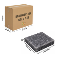 RMY Dark Grey/Black Salt Tiles 20x20x5cm(EU Pallet)–Authentic Himalayan Salt tiles,Pure Dark Grey... - image 2