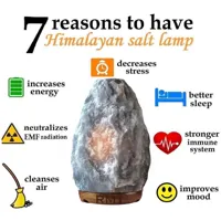 RMY Himalayan Natural Grey Salt Lamp 6-8Kg – Natural Himalayan Crystal, Relaxing Night Light | Cr... - image 2