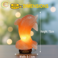 Natural Himalayan Dolphin Salt Lamp 8″ Relaxing Glow and Healing Energy. - image 3
