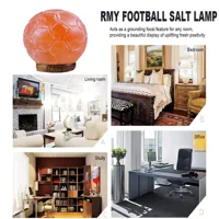 Pink Football Salt Lamps – Long-Lasting Durable Natural Crystal Lamp for Bedroom, Office, and Gif... - image 3