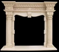 RMY Teak Wood Marble Fireplace,All Marble Fireplaces Colors & Shapes, - image 2