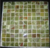 Dark Green Onyx Polished Mosaic Tiles, Dark Green Onyx Stone Tumbled Mosaic Tile / Sheet, Safe Tr... - image 3