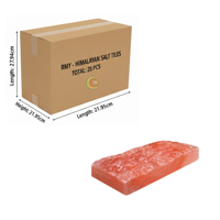 RMY One Side Natural Pink Salt Tiles 20x10x2.5cm(Eu Pallet)–Pink Himalayan Salt Tile – One Side N... - image 2