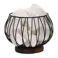 RMY International White Basket Himalayan Salt Lamp – 6 Inch Natural Crystal Rock with Wooden Base... - image 2