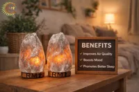 RMY Authentic Grey Himalayan Salt Lamp 3-4kg (Wooden Box)– Decorative Natural Stone Table Lamp  H... - image 2