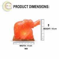 Elephant Salt Lamps Natural Himalayan Glow for Peace and Positivity ,Authentic Himalayan Salt for... - image 2