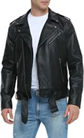 RMY Beltless Black Sheep-Skin Leather Fashion Jacket,RMY Men Black Leather Jacket, RMY Black Leat... - image 3