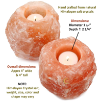 RMY Himalayan Candle Holders,Natural Shape Salt Candle Holder - image 2