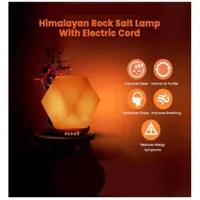 Pink Diamond Salt Lamps 8″ Luxury Crystal Lighting that Purifies Air, Reduces Stress, and E... - image 2