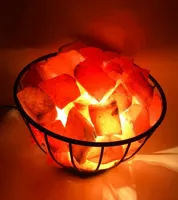 RMY Basket Red Himalayan Salt Lamp – Natural Crystal Chunks in Decorative Metal Basket - image 3
