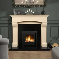 RMY Beige Marble Fireplace,Marble Fireplaces in Pakistan,Beige Outdoor Fireplace in Pakistan - image 2