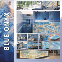 RMY Blue Onyx Tiles, Light Blue Onyx Tiles, Floor Walls Cladding Bathroom Kitchen Tiles,luxury on... - image 1