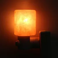 Himalayan Salt Cube Night Light Lamp – Natural Hand-Carved Pink Salt Crystal Plug-in Lamp, Warm A... - image 3