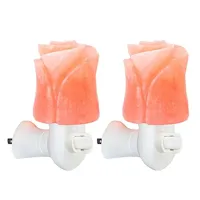 Himalayan Salt Flower Night Light Lamp – Natural Hand-Carved Pink Salt Crystal Plug-in Lamp, Warm... - image 2