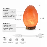 Pink Egg Salt Lamps 6″ Unique Crystal Egg Shape for Healing, Positive Energy, and Elegant D... - image 2
