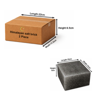 RMY Premium Grey Himalayan Salt Block 10x10x5 cm(Eu Pallet) – Natural Food Grade Cooking & G... - image 2