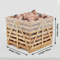 RMY Pink Crystal Himalayan Salt Lamp 8-10kg (Wooden Box)– Decorative Lamp with Wooden Base,Pink H... - image 2