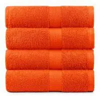 RMY Orange Towel,RMY Orange Towel,RMY Plain Large, Soft, Microfiber, Absorbent  Towel Set,Plush E... - image 2