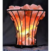 RMY Basket Red Himalayan Salt Lamp – Natural Crystal Chunks in Decorative Metal Basket - image 2