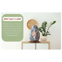 Grey Himalayan Salt Lamp – Large 15-18kg  – Hand-Carved Rock Salt Light for Home and Office... - image 3