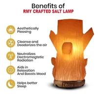 Himalayan Crafted Pink Bamboo Salt Lamp | Relaxing Home Décor and Wellness Lamp. - image 3