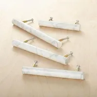 RMY Marble Cabinet Pulls,White Marble drawer Pulls,Modern marble pulls,Marble Cabinet Pulls, Knob... - image 2