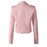 RMY Women’s Pink Selena Faux Leather Biker Jacket, RMY Belt Pink Cow-Hide Leather Fashion J... - image 2