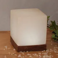 RMY White Cube Shape Himalayan Salt Lamp 6 inch  – Natural Crystal Air Purifier and Lamp; Elegant... - image 2