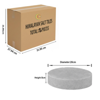 RMY Authentic Round Grey Himalayan Salt Tiles 20x20X5cm(Eu Pallet),Round White Rock Salt Tile – F... - image 2