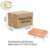 RMY Pink Himalayan Salt Tiles 30x20X3.5cm((Eu Pallet),Authentic Pink Himalayan Salt Tiles | Natur... - image 2