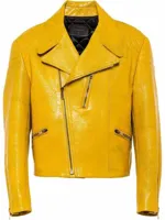 RMY Racer Yellow Bomber Jacket Mens, RMY Men’s Eccentric Yellow Leather Jacket,RMY Classic Yellow... - image 2