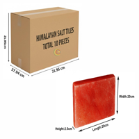 RMY Premium Red Salt Tiles 20x20X2.5cm(Eu Pallet),Premium Red Himalayan Salt Tiles for Spa, Sauna... - image 2