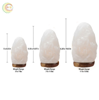 RMY White Salt Stone Lamp 4-6kg(EU Pallet)– Handmade Natural Crystal Mood Lighting  Minimalist Wh... - image 3