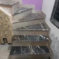 RMY Marble Black & Gold Stair Steps,Black and Gold Marble staircase,Marble black & gold... - image 2