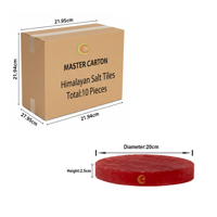 RMY Round Red Salt Tiles 20x20X2.5cm(Eu Pallet),Premium Red Himalayan Salt Tiles for Spa, Sauna &... - image 2